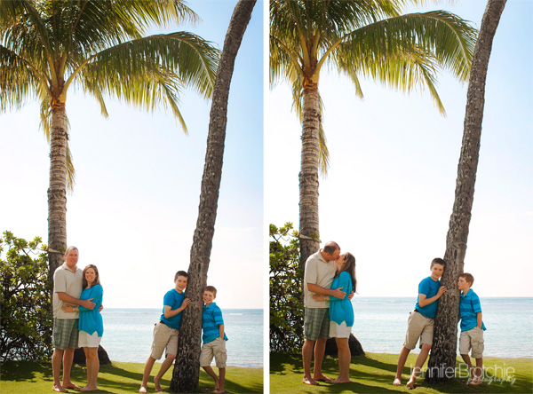 fun beach portraits in hawaii a family at waialae near kahala in aulani