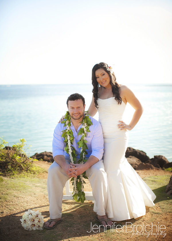 hawaii oahu intimate beach wedding picture waialae