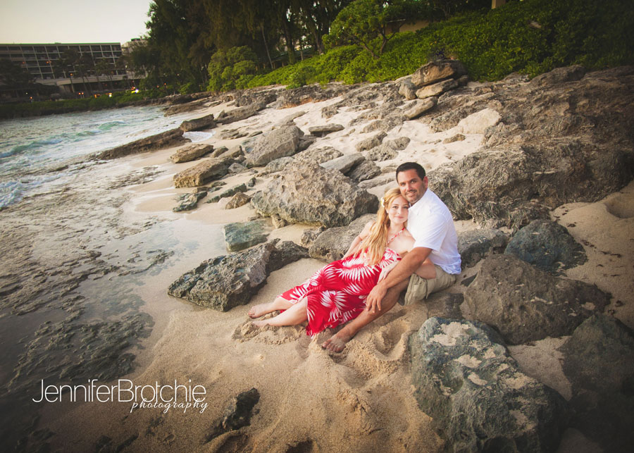hawaii wedding photographer turtle bay engagement beach picture