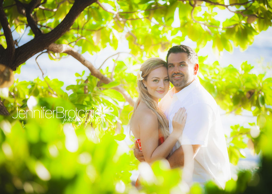 turtle bay resort engagement wedding photo