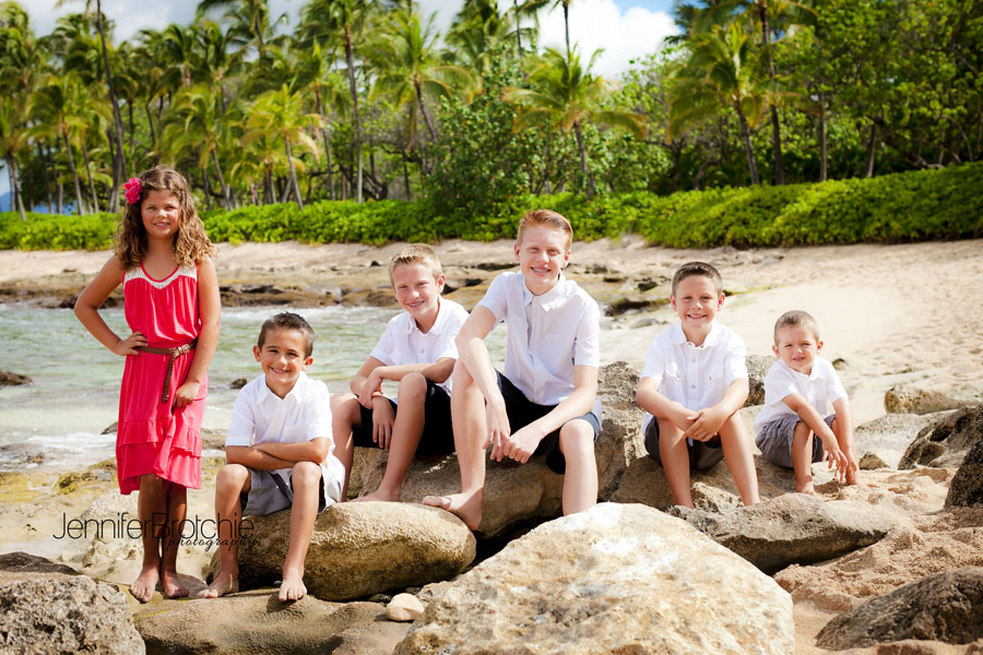 family photos on the beach near disney aulani at koolina a professional photographer