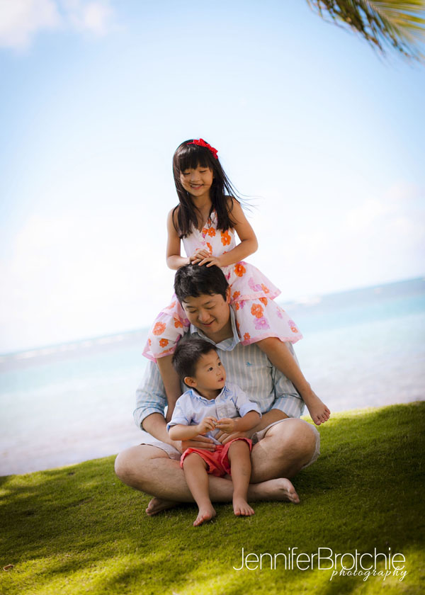 sunset beach photography family in oahu hawaii