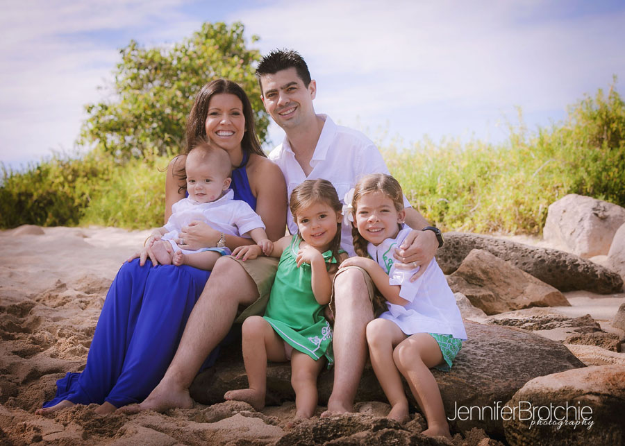 family beach photographer north shore turtle bay