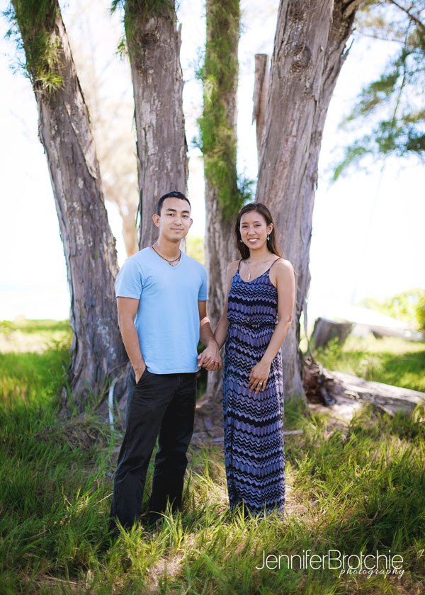 oahu engagement in hawaii with professional photographer