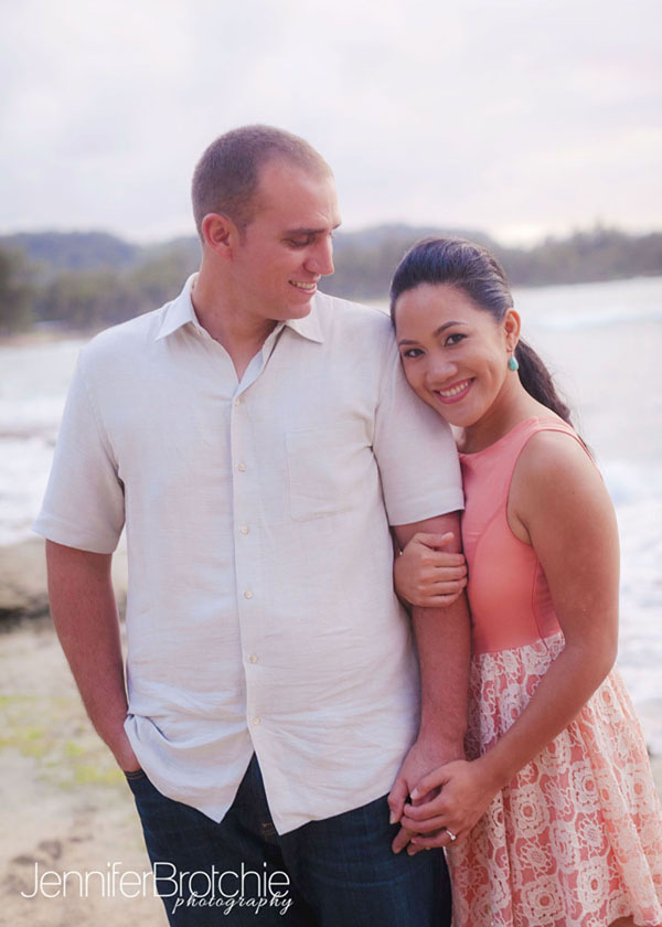 oahu wedding engagement photographer beach