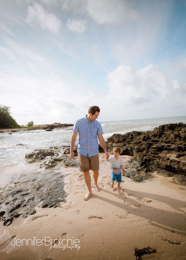 family photo session at the beach near disney aulani resort in oahu