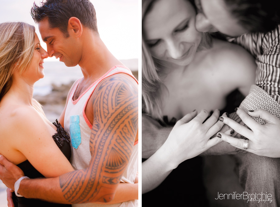 engagement session on the beach elopement photo at sunset