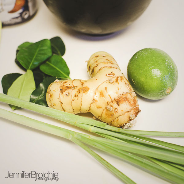 thai coconut lemongrass soup, thai food recipes, food photography, oahu professional photo