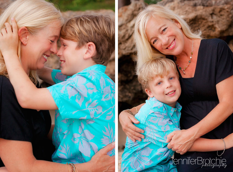 family photo shoot at sunset at turtle bay resort, north shore