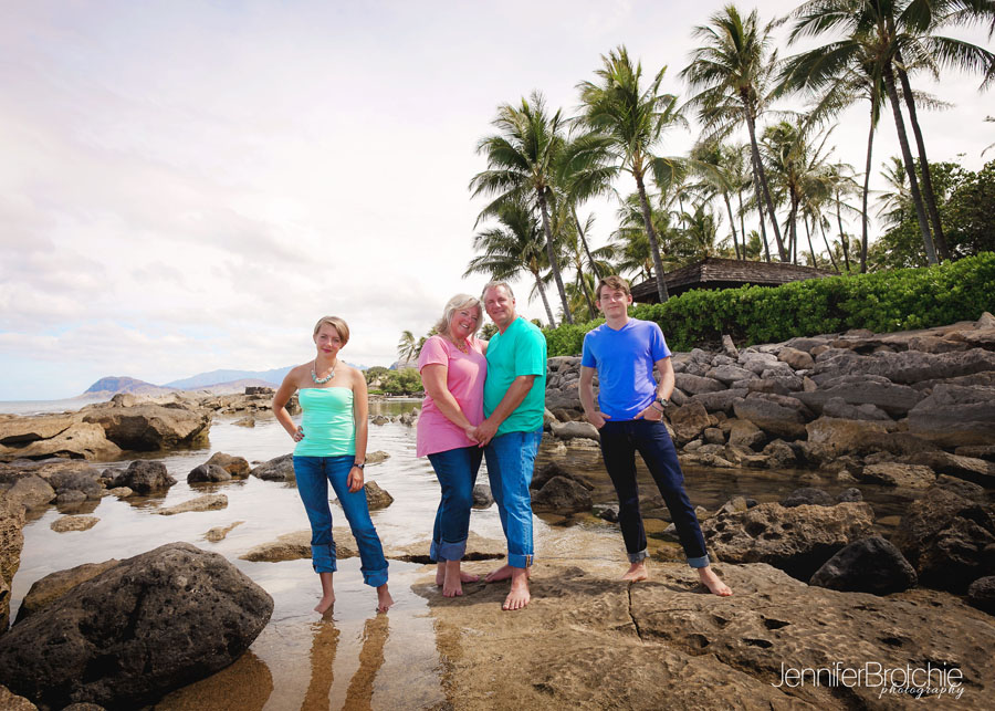 Oahu Family Photographer in Disney Aulani Resort at Ko'Olina, family portraits on the beach, vacation photos