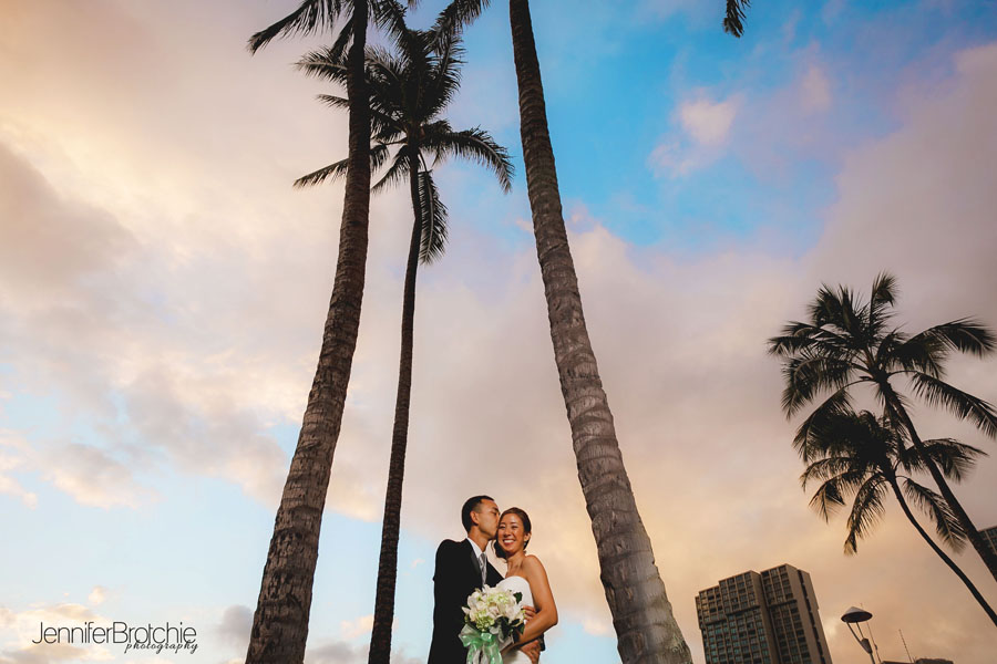 Oahu, Hawaii, Wedding Photographer, Waikiki, Hawaii Prince Hotel, Bride and Groom
