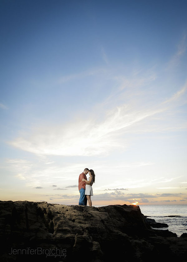 Oahu Surprise Engagement Photographer, Sunset Beach Photos on Oahu, Family Vacation Beach Pictures on Oahu, Couples Photography on the Beach in Hawaii