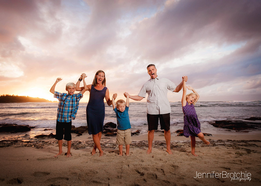 Oahu Family Photographer, Turtle Bay Resort Photos, North Shore Professional Photographer, Vacation Photos at the Beach, Sunset Photoshoots, Surprise Engagements