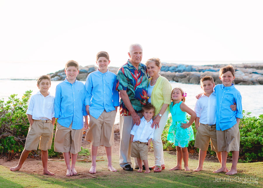 Photographer in Oahu, KoOlina Professional Photographer, Vacation Beach Pictures in Hawaii, Turtle Bay Resort Sunset Photos,  Hawaii Childrens Photographer, Large Group, Anniversary Photos