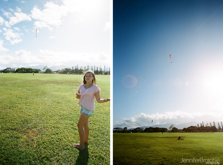 Film Photographer Oahu, Family Photographer in Hawaii, Disney Aulani Professional Vacation Photos, Kite Flying