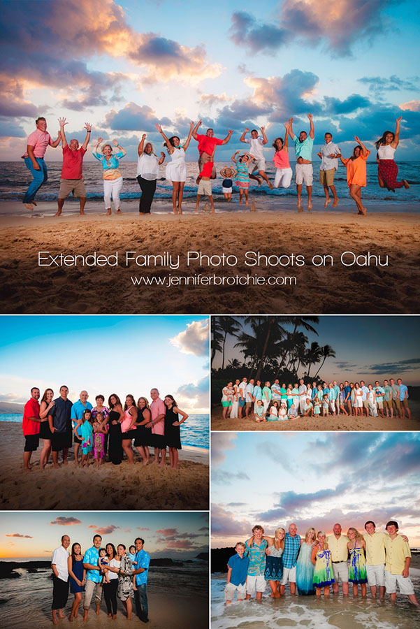 Oahu Family Photographer, Large Family Beach Photo Shoots, Waikiki Photographer, Disney Aulani Resort Beach Pictures, Turtle Bay Resort Beach Portraits, Extended Family Photo Shoots on Oahu