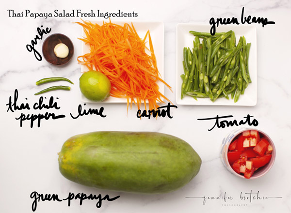 Thai Food Recipes, How to Make Thai Papaya Salad, Som Tum Recipe