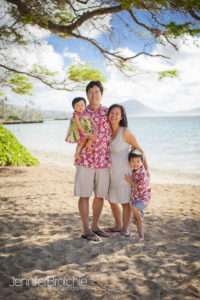 family beach portraits in hawaii picture