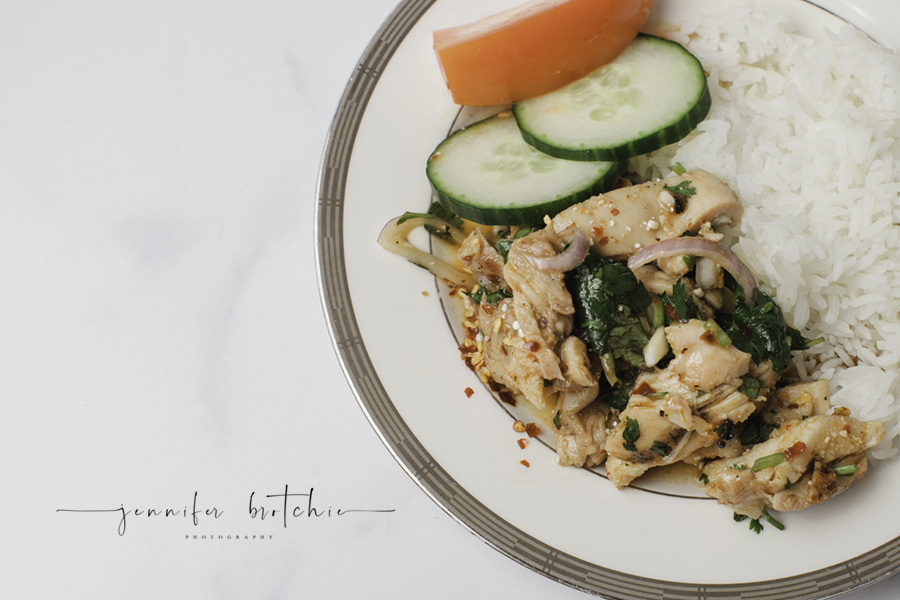 Redlands Photographer, Thai Chicken Salad, Thai Food Recipes, Yum Gai, Yum Kai