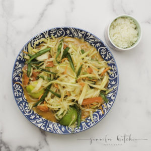 Redlands Photographer, Thai Food Recipes, How to Make Thai Papaya Salad, Som Tum Recipe